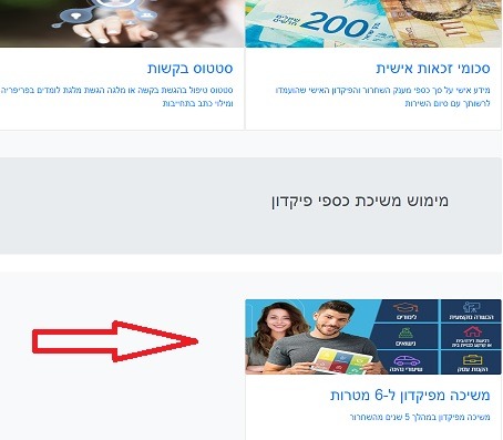 משיכה מפיקדון ל6 מטרות